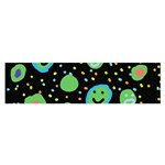 Doodle Dot Drawing Oblong Satin Scarf (16  x 60 )