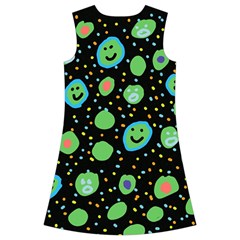 Doodle Dot Drawing Kids  Short Sleeve Velvet Dress from ArtsNow.com Back