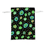 Doodle Dot Drawing Lightweight Drawstring Pouch (L)