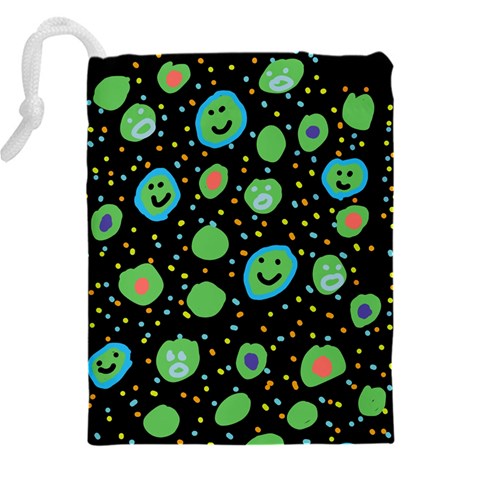 Doodle Dot Drawing Drawstring Pouch (5XL) from ArtsNow.com Back