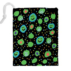 Doodle Dot Drawing Drawstring Pouch (5XL) from ArtsNow.com Back