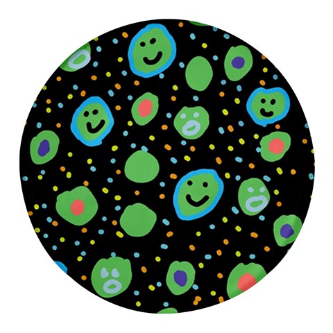 Doodle Dot Drawing Round Glass Fridge Magnet (4 pack) from ArtsNow.com Front