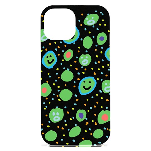 Doodle Dot Drawing iPhone 15 Plus Black UV Print PC Hardshell Case from ArtsNow.com Front