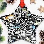 Doodle New York City Nyc Ornament (Star)