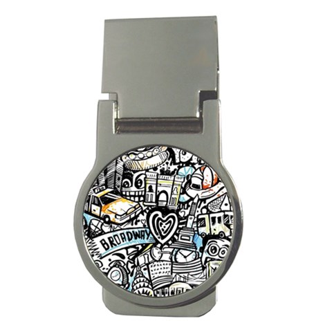 Doodle New York City Nyc Money Clips (Round)  from ArtsNow.com Front