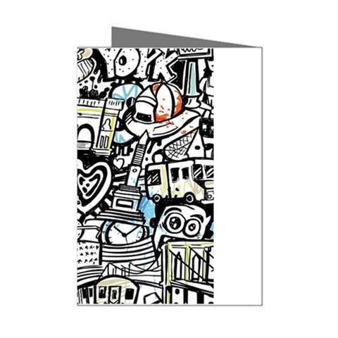 Doodle New York City Nyc Mini Greeting Cards (Pkg of 8) from ArtsNow.com Left