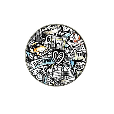 Doodle New York City Nyc Hat Clip Ball Marker from ArtsNow.com Front