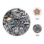 Doodle New York City Nyc Playing Cards Single Design (Round)