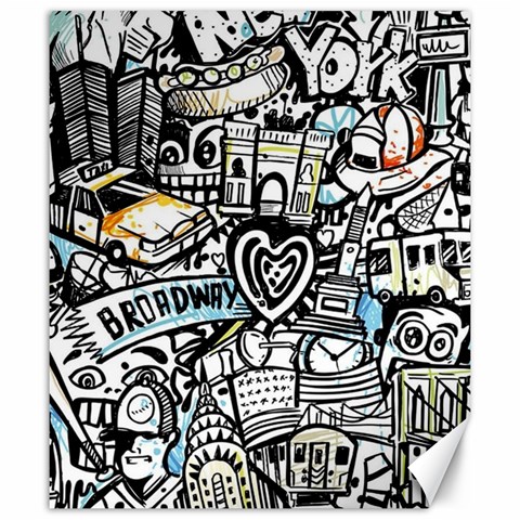 Doodle New York City Nyc Canvas 20  x 24  from ArtsNow.com 19.57 x23.15  Canvas - 1