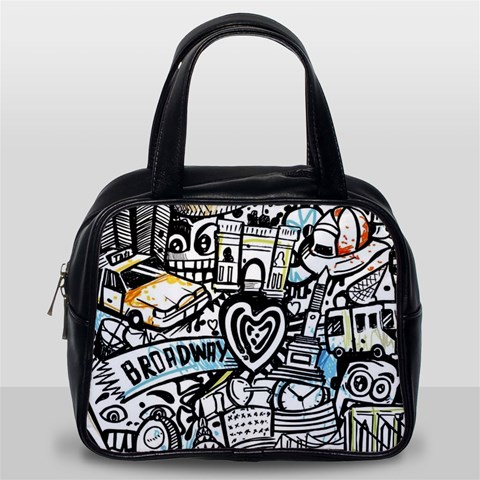 Doodle New York City Nyc Classic Handbag (Two Sides) from ArtsNow.com Back