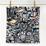 Doodle New York City Nyc Face Towel