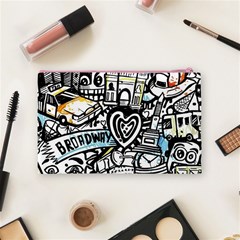 Doodle New York City Nyc Cosmetic Bag (Medium) from ArtsNow.com Back