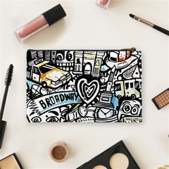 Doodle New York City Nyc Cosmetic Bag (Medium) from ArtsNow.com Back