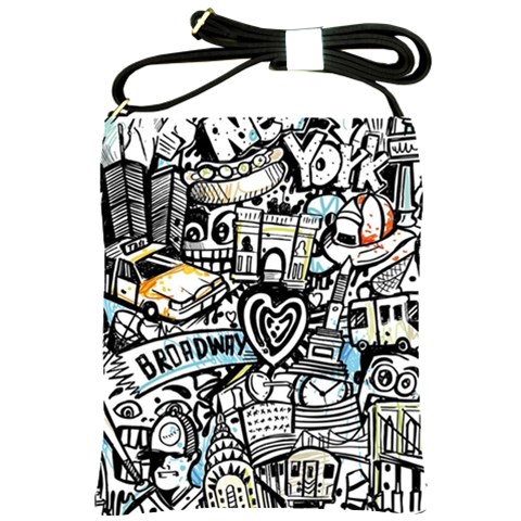 Doodle New York City Nyc Shoulder Sling Bag from ArtsNow.com Front