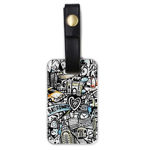 Doodle New York City Nyc Luggage Tag (one side) from ArtsNow.com Front