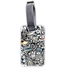 Doodle New York City Nyc Luggage Tag (two sides) from ArtsNow.com Front