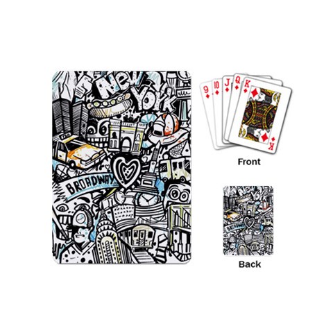 Doodle New York City Nyc Playing Cards Single Design (Mini) from ArtsNow.com Back