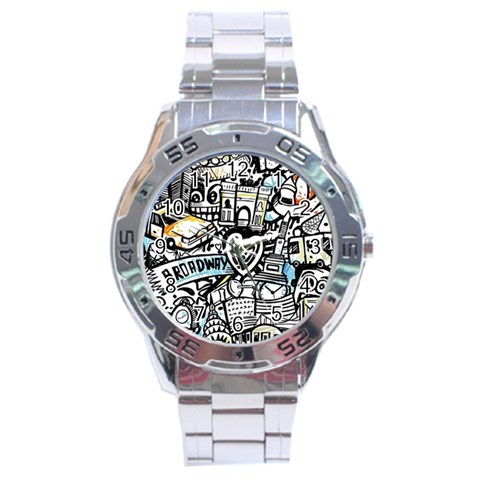 Doodle New York City Nyc Stainless Steel Analogue Watch from ArtsNow.com Front