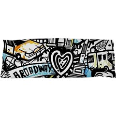 Doodle New York City Nyc 17 x47  Body Pillow Case Dakimakura (Two Sides) from ArtsNow.com Back