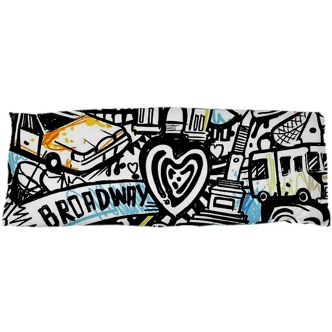 Doodle New York City Nyc 25 x67  Body Pillow Case Dakimakura (Two Sides) from ArtsNow.com Front