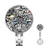 Doodle New York City Nyc Stainless Steel Nurses Watch