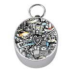 Doodle New York City Nyc Mini Silver Compasses