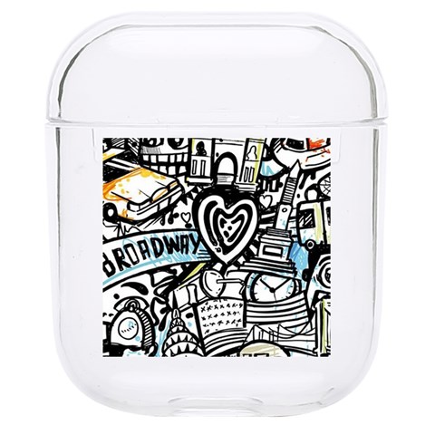 Doodle New York City Nyc Hard PC AirPods 1/2 Case from ArtsNow.com Front