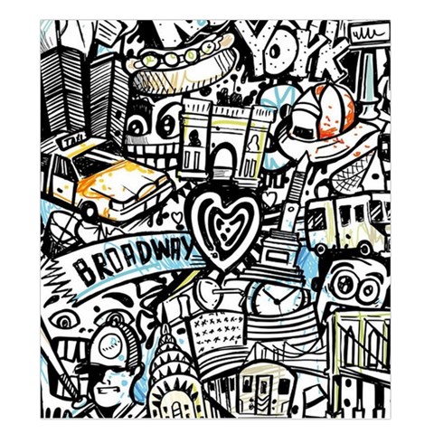 Doodle New York City Nyc Duvet Cover Double Side (King Size) from ArtsNow.com Front