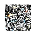 Doodle New York City Nyc Square Satin Scarf (30  x 30 )