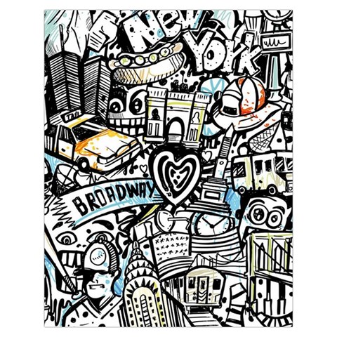 Doodle New York City Nyc Toiletries Pouch from ArtsNow.com Back