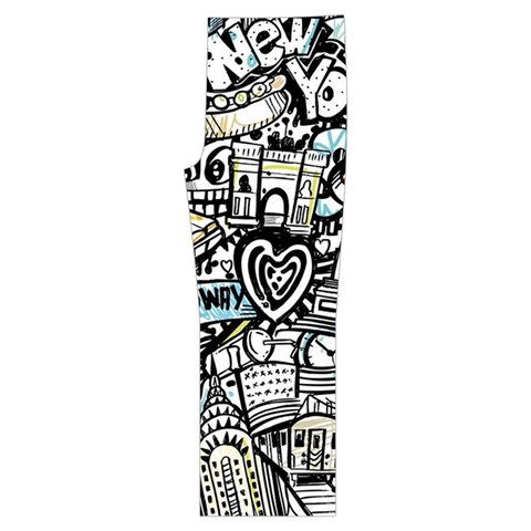 Doodle New York City Nyc Spaghetti Top Long Pants Satin Pajamas Set from ArtsNow.com Front Bottom Left