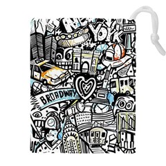 Doodle New York City Nyc Drawstring Pouch (4XL) from ArtsNow.com Front