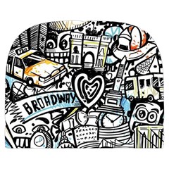 Doodle New York City Nyc Make Up Case (Large) from ArtsNow.com Front