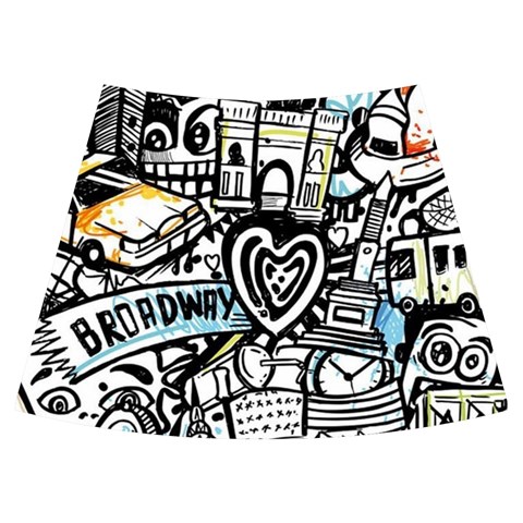 Doodle New York City Nyc Knee Front Skirt