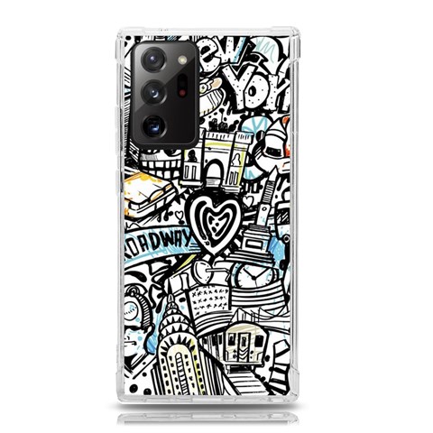 Doodle New York City Nyc Samsung Galaxy Note 20 Ultra TPU UV Case from ArtsNow.com Front