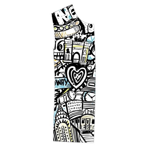 Doodle New York City Nyc Kids  Stylish Hooded Puffer Vest from ArtsNow.com Front Right