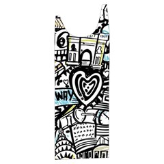 Doodle New York City Nyc Kids  Stylish Hooded Puffer Vest from ArtsNow.com Front Right Side