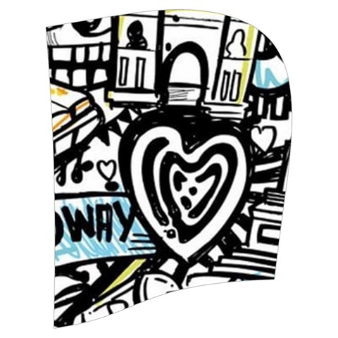 Doodle New York City Nyc Kids  Stylish Hooded Puffer Vest from ArtsNow.com Hood Left