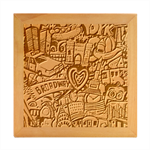 Doodle New York City Nyc Wood Photo Frame Cube