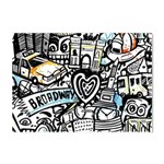 Doodle New York City Nyc Crystal Sticker (A4)