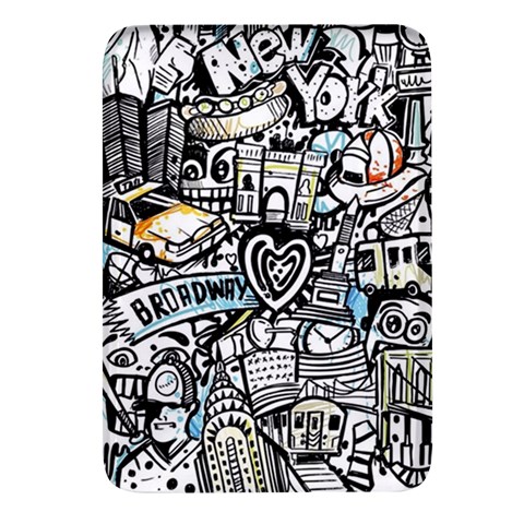 Doodle New York City Nyc Rectangular Glass Fridge Magnet (4 pack) from ArtsNow.com Front