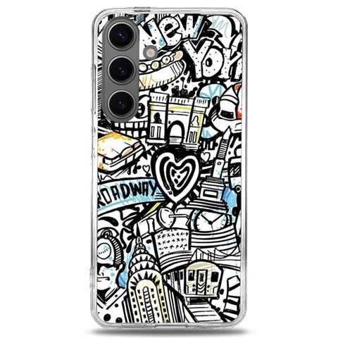 Doodle New York City Nyc Samsung Galaxy S24 6.2 Inch TPU UV Case from ArtsNow.com Front