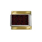 Pattern Ha Ha Ha  Abstract Black Dark Doodle Hahaha Pattern Physco Gold Trim Italian Charm (9mm)