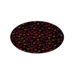 Pattern Ha Ha Ha  Abstract Black Dark Doodle Hahaha Pattern Physco Sticker (Oval)