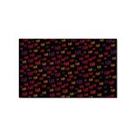 Pattern Ha Ha Ha  Abstract Black Dark Doodle Hahaha Pattern Physco Sticker (Rectangular)