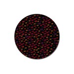 Pattern Ha Ha Ha  Abstract Black Dark Doodle Hahaha Pattern Physco Magnet 3  (Round)