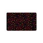 Pattern Ha Ha Ha  Abstract Black Dark Doodle Hahaha Pattern Physco Magnet (Name Card)