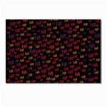 Pattern Ha Ha Ha  Abstract Black Dark Doodle Hahaha Pattern Physco Postcard 4 x 6  (Pkg of 10)