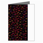 Pattern Ha Ha Ha  Abstract Black Dark Doodle Hahaha Pattern Physco Greeting Card