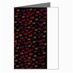 Pattern Ha Ha Ha  Abstract Black Dark Doodle Hahaha Pattern Physco Greeting Cards (Pkg of 8)